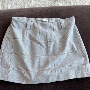 Abercrombie & Fitch Gray Checkered Mini Skirt